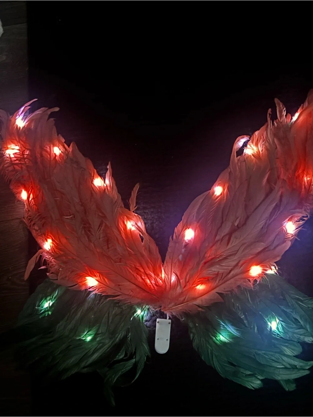 Handcrafted Feather Wings – Pink & Emerald